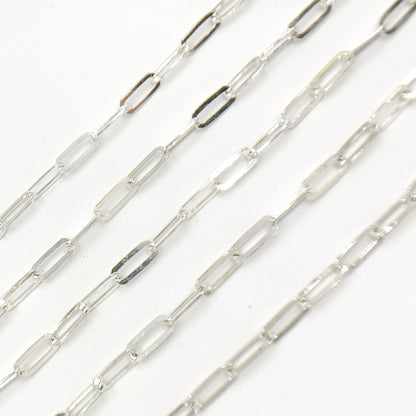Sterling Silver Flat Paperclip Chain