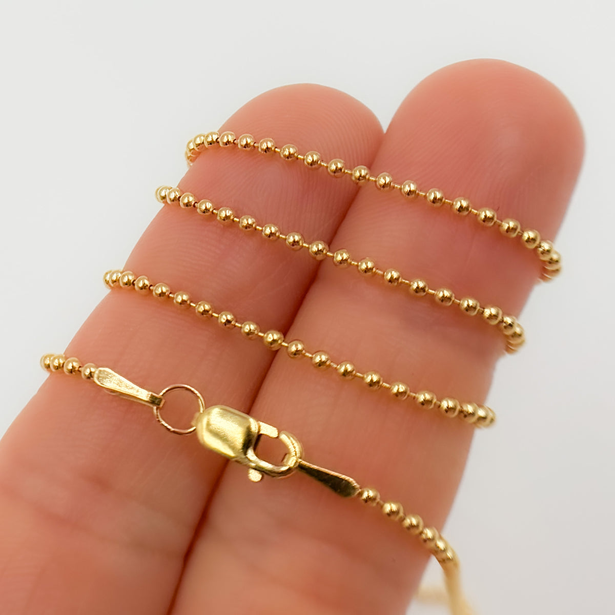 14k Gold Filled Ball Finished Necklace