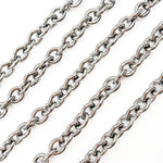 Load image into Gallery viewer, V268BR. Black Rhodium Sterling Silver Heavy Oval Link Chain
