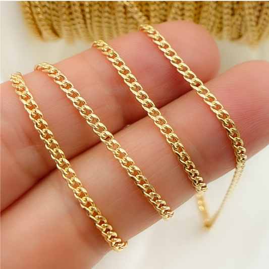 Gold Filled Flat Curb Chain