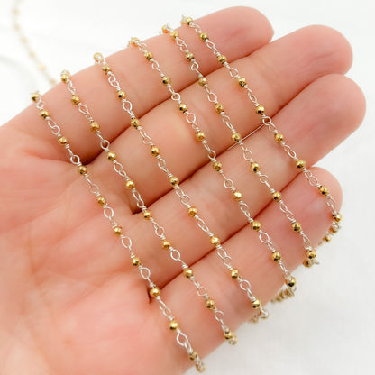 Pyrite Sterling Silver Wire Chain