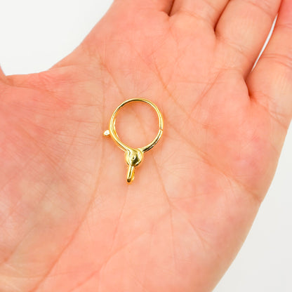 23MM Gold-plated Sterling Silver Round Trigger Clasp
