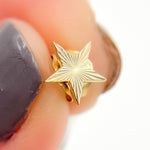Load image into Gallery viewer, EFZ53581. 14K Solid Gold Star Stud Earrings