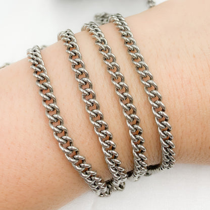 Oxidized Sterling Silver Curb Chain