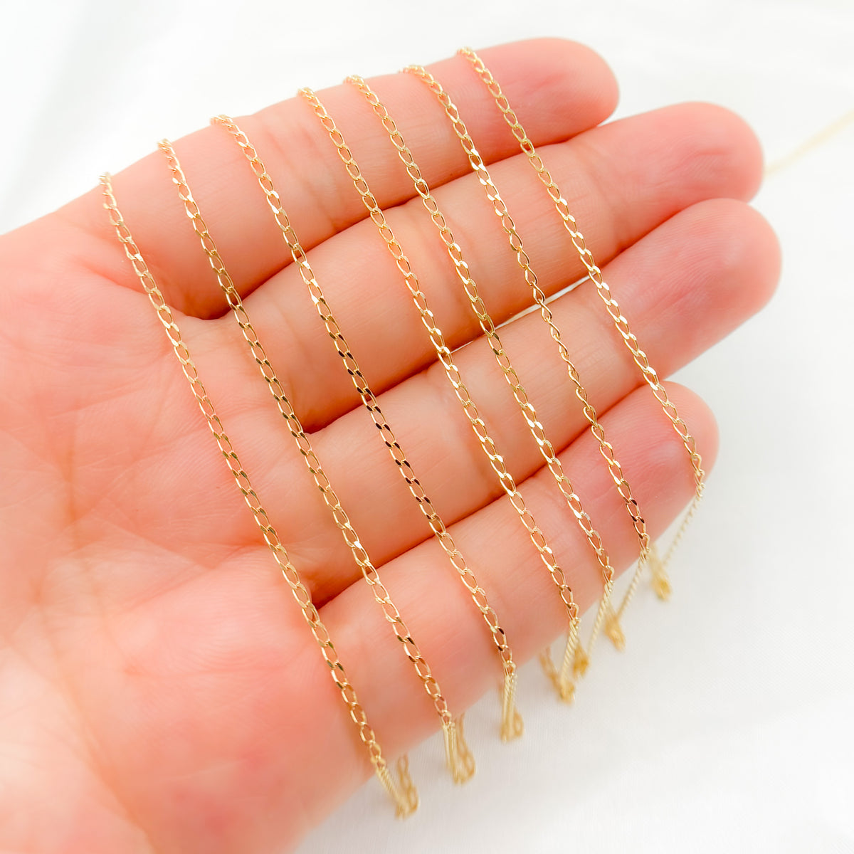 14K Solid Gold Large Curb Chain