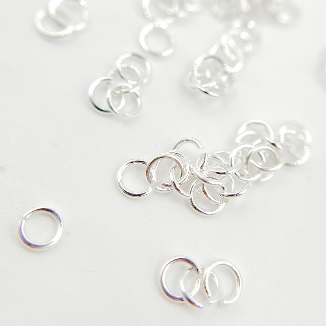 MFT050DE3. 3MM 24Gauge White Sterling Silver Open Jump Ring