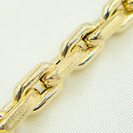 Load image into Gallery viewer, 568277LSG. 14K Yellow Hollow Gold Smooth and Textured Oval Link Necklace
