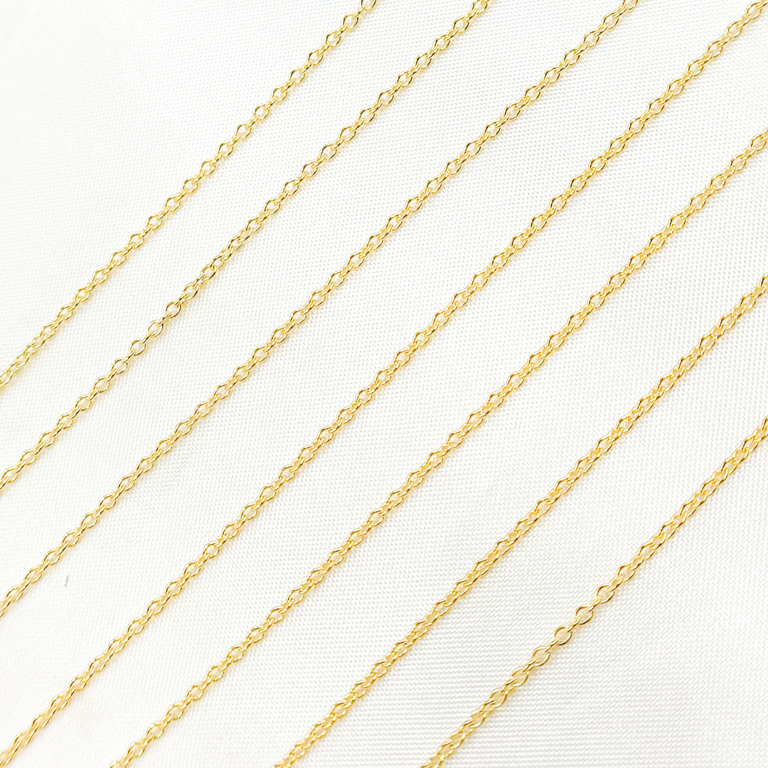 035R08LGbyFt. 14K Solid Gold Cable Chain