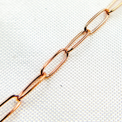 Rose Gold Filled Smooth Paperclip Chain