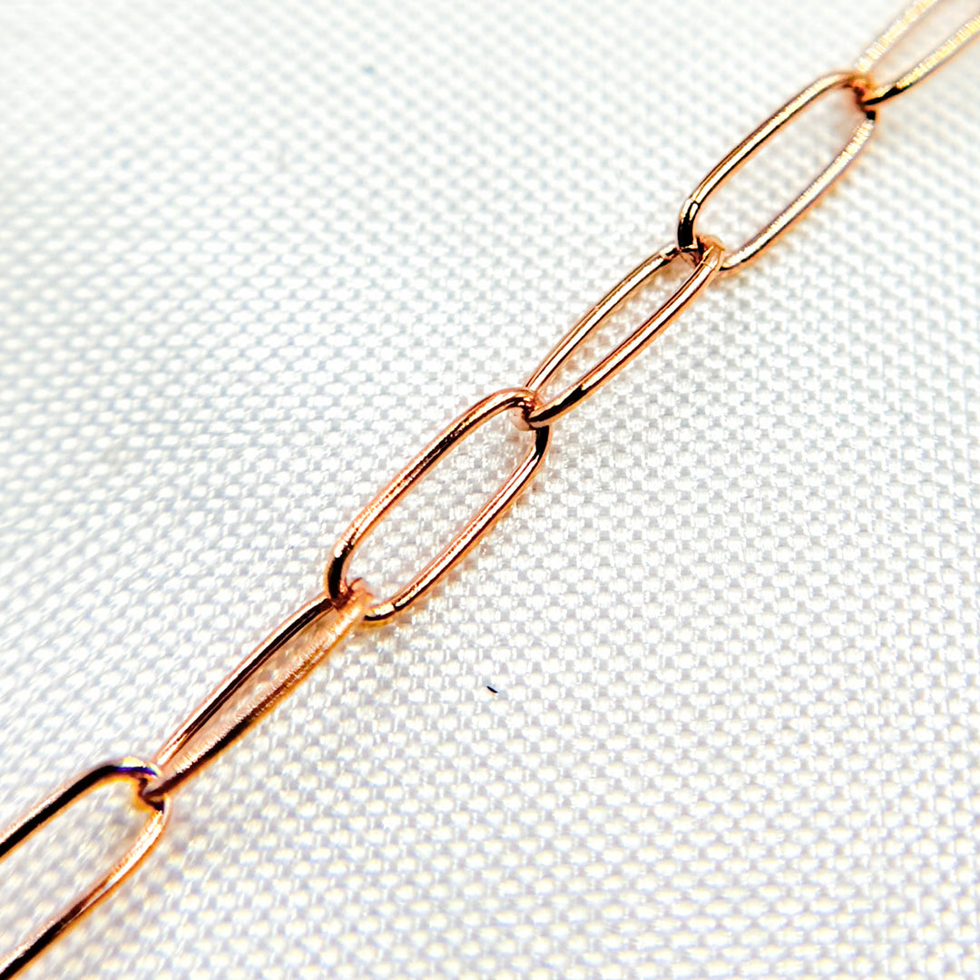 1606RGF. Rose Gold Filled Smooth Paperclip Chain