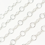 Load image into Gallery viewer, V280SS. Sterling Silver Smooth 1 Round &amp; 3 Oval Link Chain

