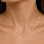 Load image into Gallery viewer, 040FA1P122. 14k Solid Yellow Gold Marina Diamond Cut Link Chain