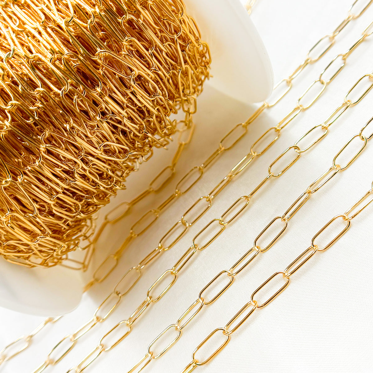 14K Gold-Filled Smooth Paperclip Chain