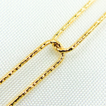 Load image into Gallery viewer, Gold Plated 925 Sterling Silver Diamond Cut Paperclip Chain. Y79DCGP
