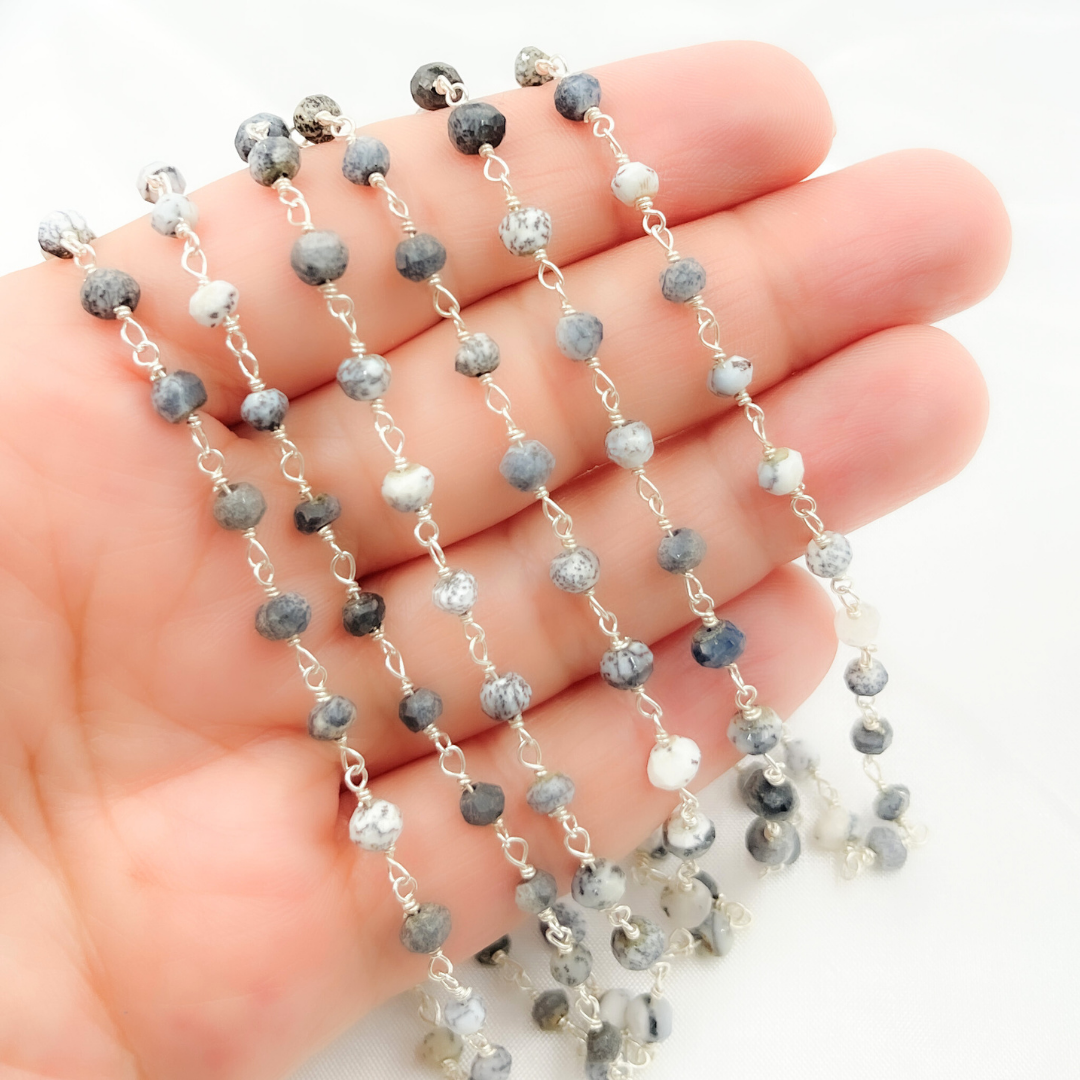 Buy Now  Dendrite Opal 925 Sterling Silver Wire Chain