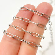 Oxidized Sterling Silver Paperclip Chain