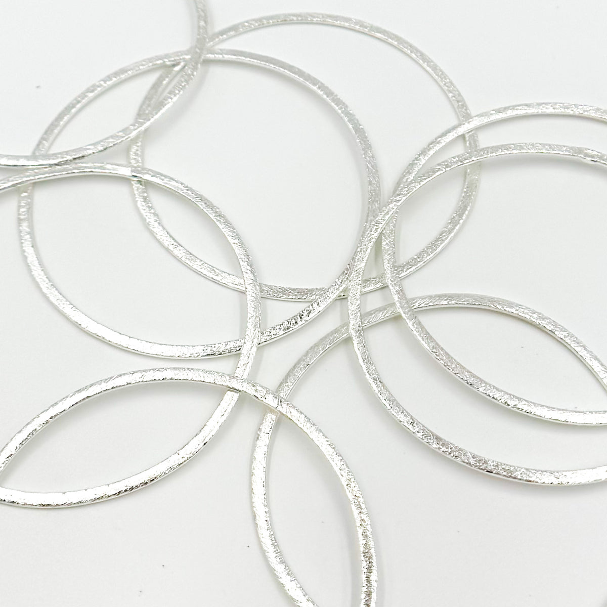 White Sterling Silver Ring Connector