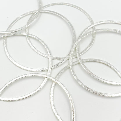 White Sterling Silver Ring Connector