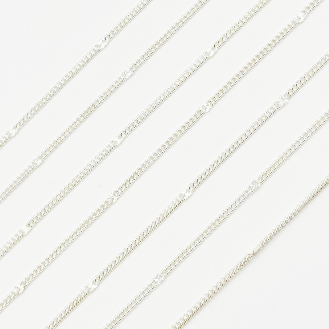 69S7SS. Sterling Silver Marina Link and Curb Link Chain
