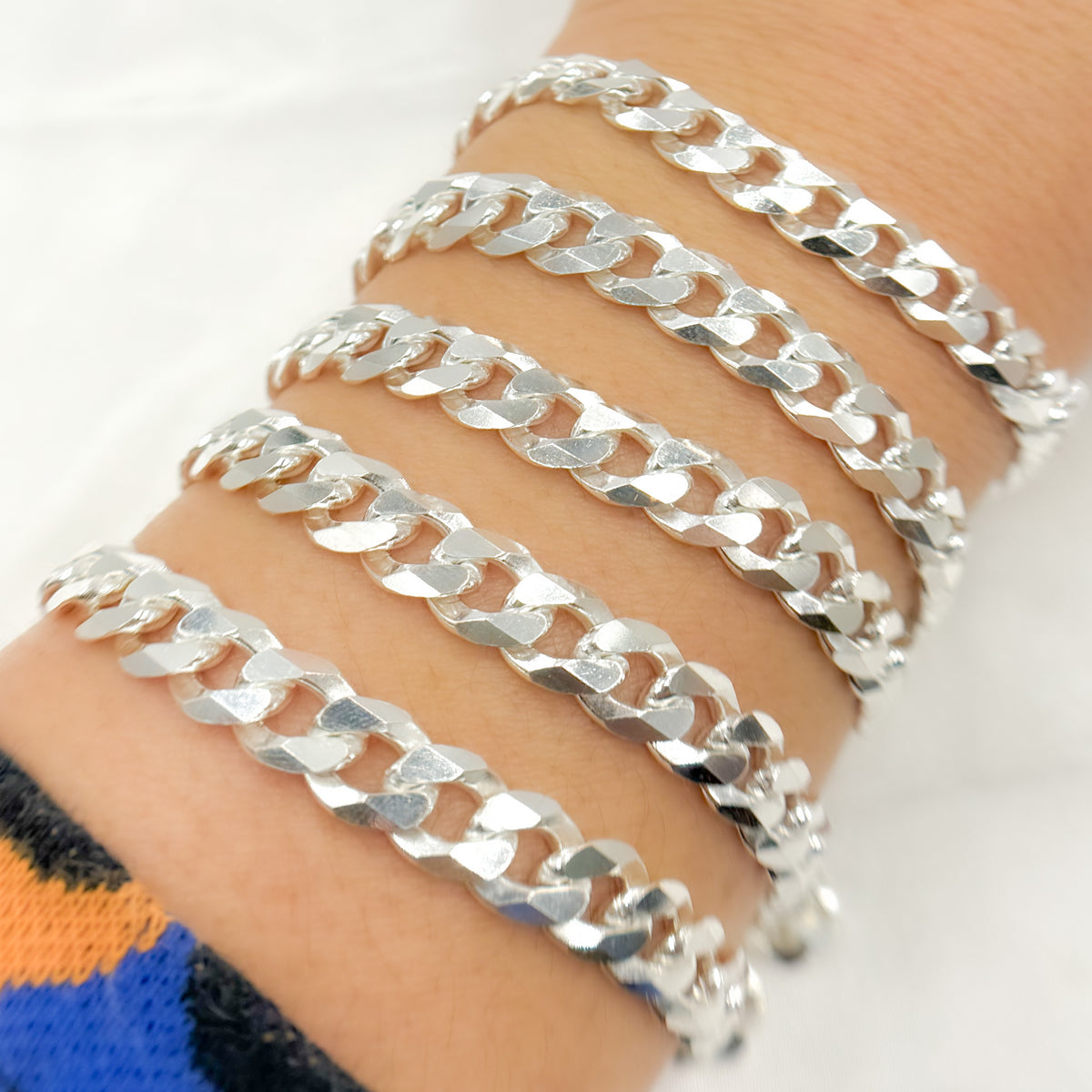 Sterling Silver Flat Curb Chain