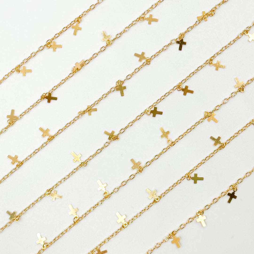 V311GF. 14K Gold-Filled Fancy Dangle Cross-Link Chain