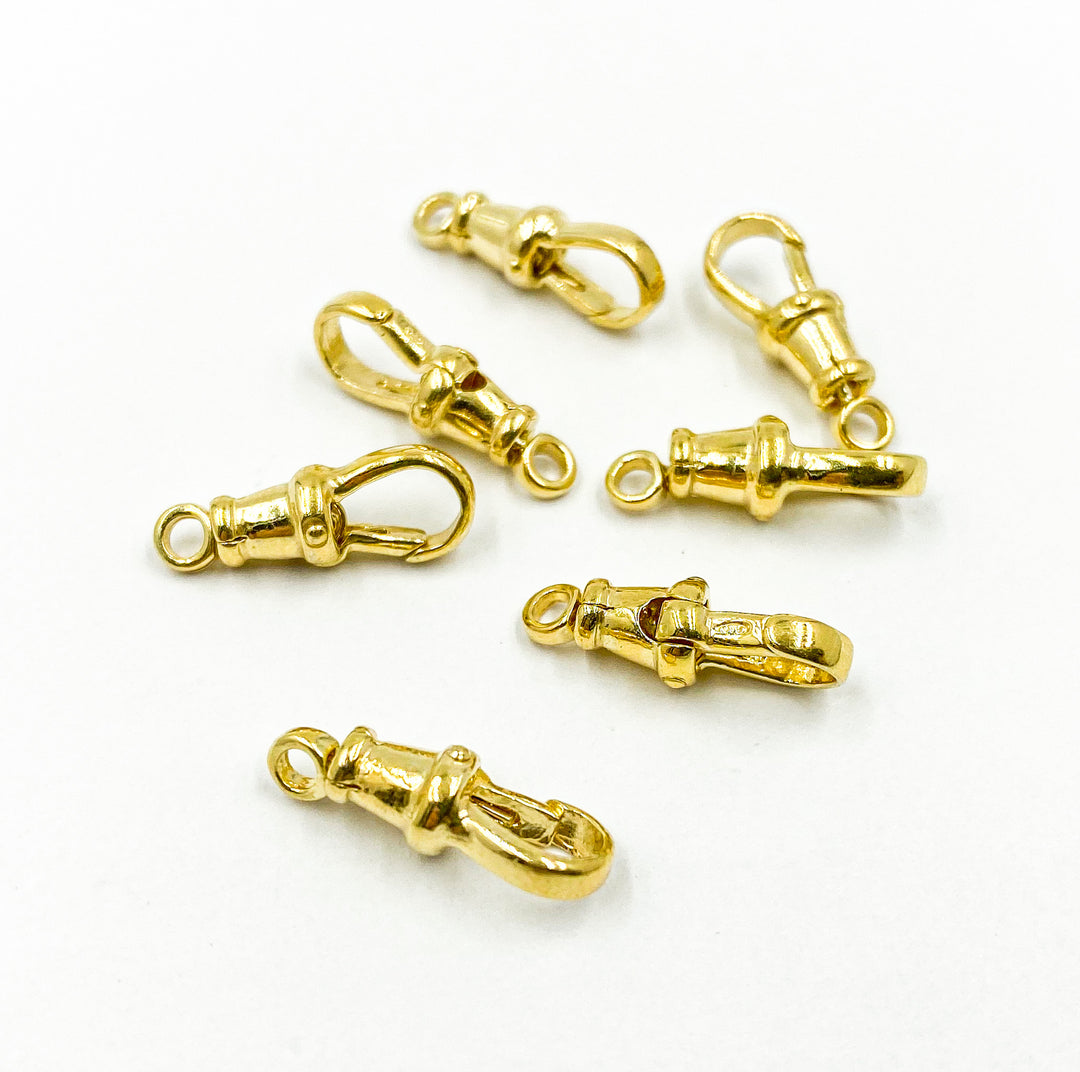 0925ALB4GP. 13.5MM Gold Plated Sterling Silver Swivel Clasp
