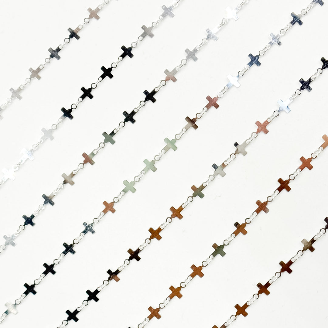 V310SS. Sterling Silver Fancy Cross-Link Chain