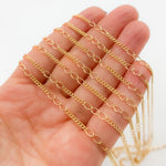 Load image into Gallery viewer, V240GF. 14k Gold Filled 3 Links Long and Curb Chain in Between
