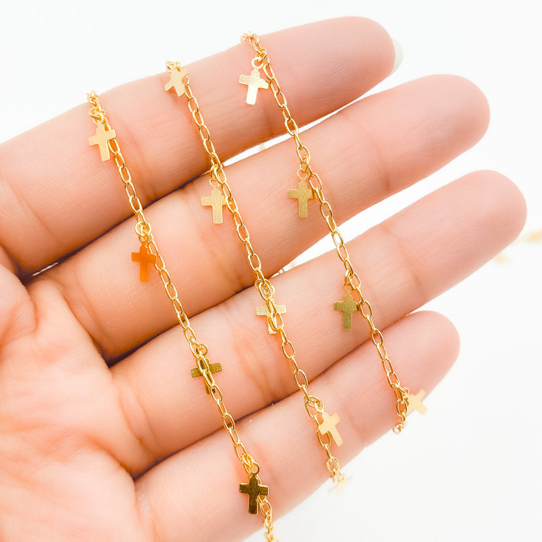V311GF. 14K Gold-Filled Fancy Dangle Cross-Link Chain