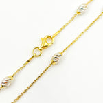 Load image into Gallery viewer, Gold Plated Sterling Silver Two-Tone Satellite Necklace
