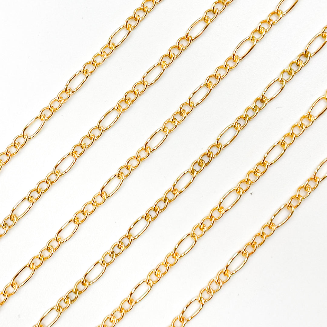 2431C. 14K Yellow Gold Filled Figaro Style Chain