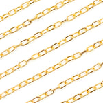 Load image into Gallery viewer, Gold Filled Elongated Cable Twisted and Plain Link Chain