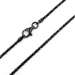 Load image into Gallery viewer, Black Rhodium Sterling Silver Popcorn Finish Necklace
