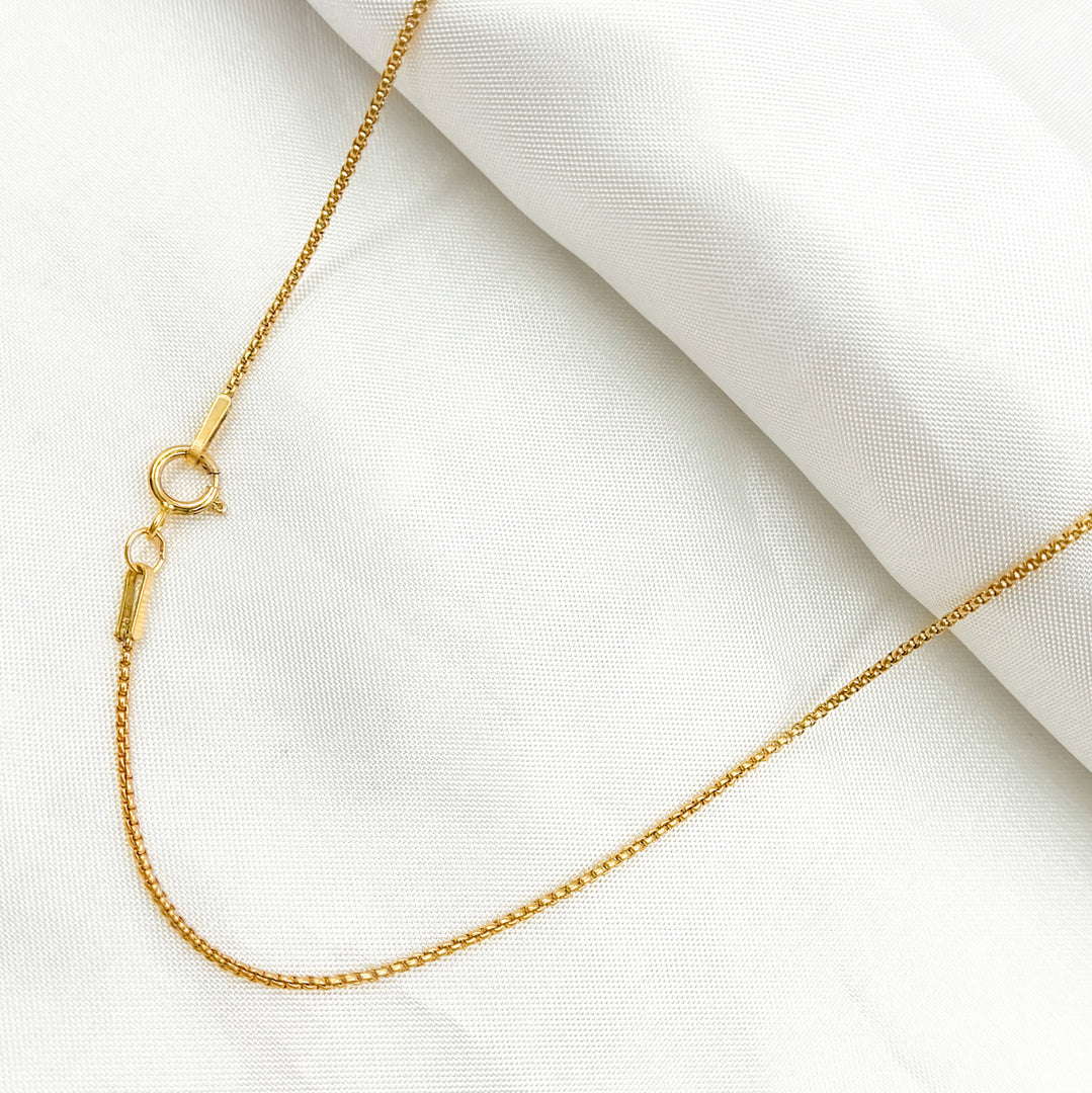 942SRNecklace. 14k Gold Filled Box Finished Necklace