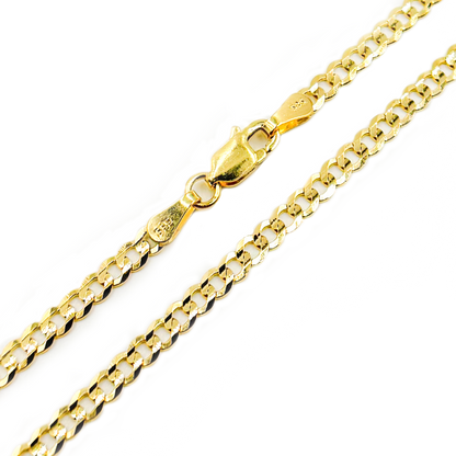 14K Solid Gold Cuban Curb Chain