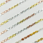 Load image into Gallery viewer, Z120GSR. White Silver, Gold Plated, and Rose Gold Plated Silver Diamond Cut Marina Chain