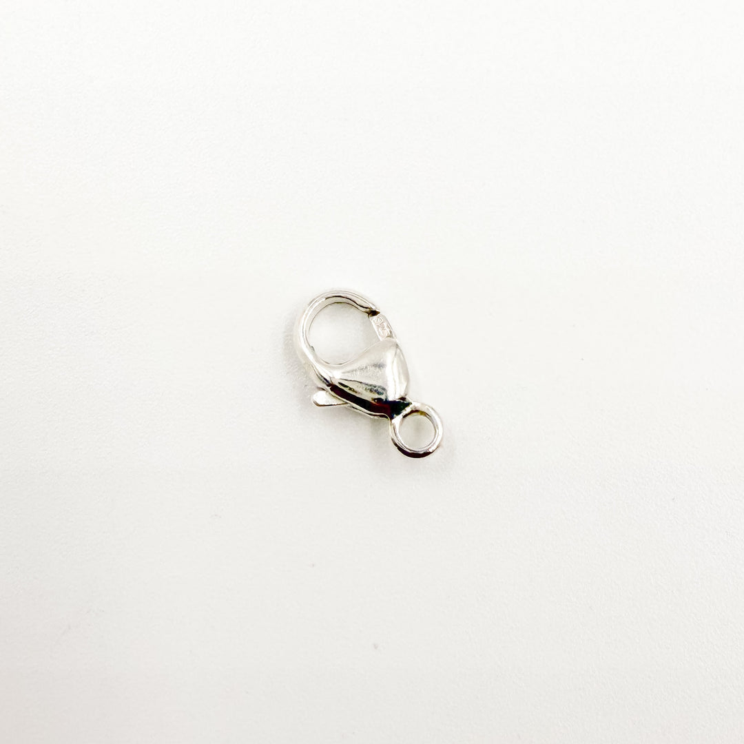 0925TC. White Sterling Silver Trigger Clasps with Fixed Ring