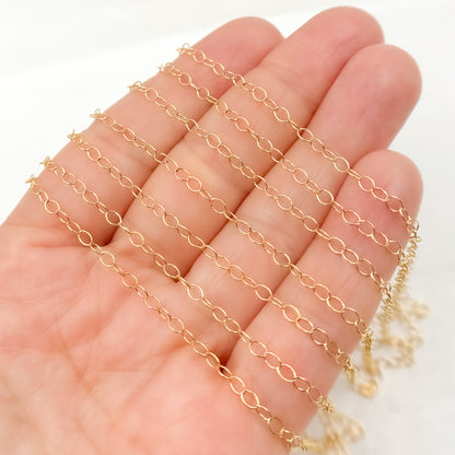 14K Gold Filled Smooth Cable Chain