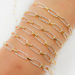 Load image into Gallery viewer, V309TT. Gold Filled and Silver Mixed Link Long and Short Chain - Smooth &amp; Diamond Cut Links