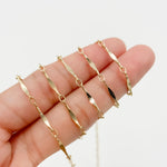Load image into Gallery viewer, 70/8720BD/SP. 14K Gold Filled Dapped Bar Chain