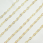 Load image into Gallery viewer, 030FVBF22byFt. 14k Solid Gold Diamond Cut Oval Link Chain
