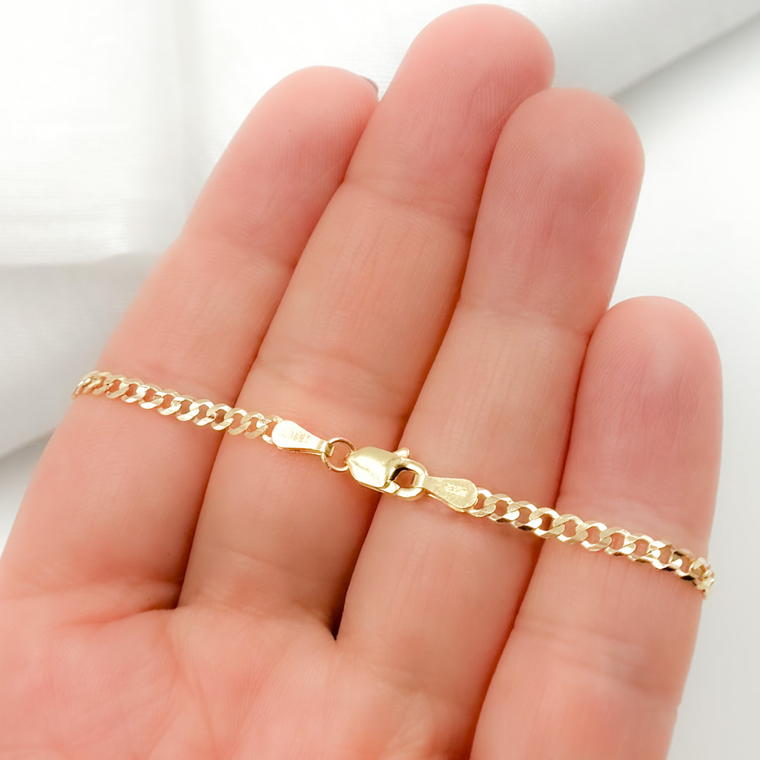 060R13FG1T2A9L001Bracelet. 14K Solid Gold Cuban Curb Bracelet