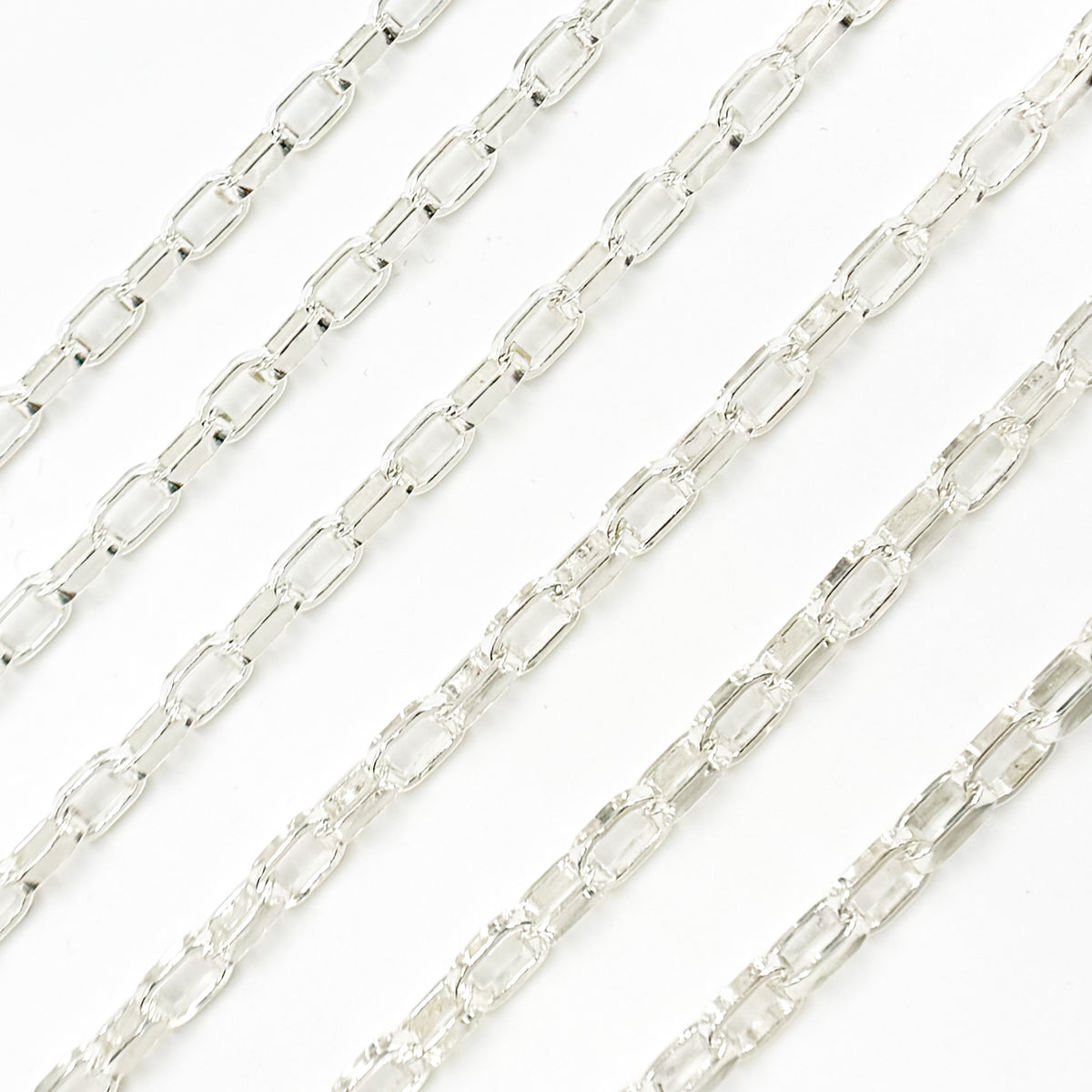 Sterling Silver Rectangle Box Chain