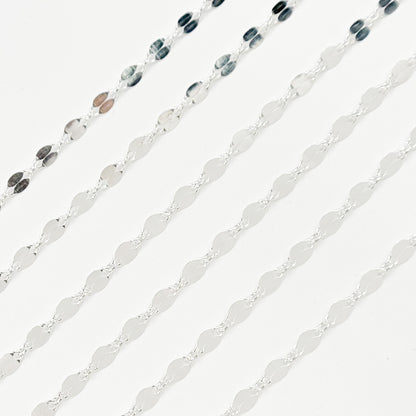 Sterling Silver Flat Marina Link Chain