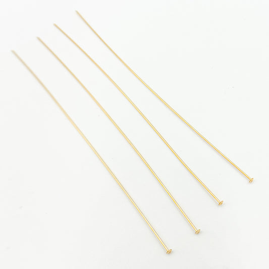 24 Gauge Gold-filled Flat 3 Inch Headpin