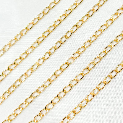 14K Gold Filled Flat Curb Chain