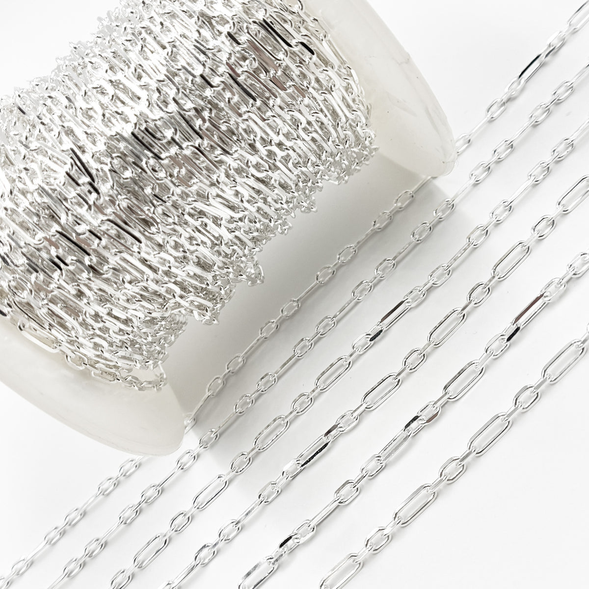 Sterling Silver Diamond Cut Paperclip Chain