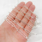 Load image into Gallery viewer, V27SS. Sterling Silver Smooth Paperclip Chain
