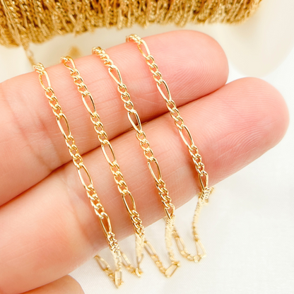 14k Gold Filled Figaro Chain