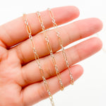 Load image into Gallery viewer, XM/1931K/SP. 14K Gold Filled and Sterling Silver Knurled Link Chain – Long &amp; Short Pattern